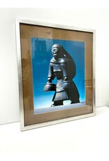 Framed Print of an Inuit Soapstone Carving by Elijassiapik