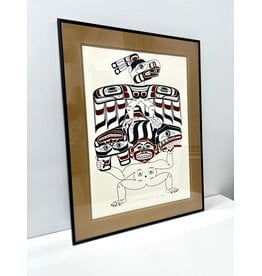Killer Whale & Man, framed print, sgnd Richard Hunt, 2/120
