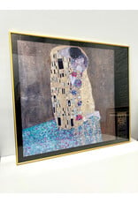 Vienna 1900 at the Museum of Modern Art, framed vintage poster featuring "The Kiss" by Gustav Klimt