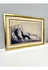 Coursing II by Louis Icart, framed print