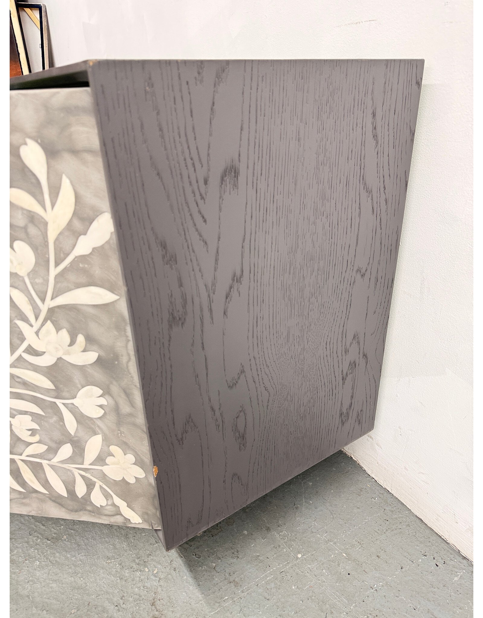 Modern Handmade Bone Inlay Floral Storage Media Unit