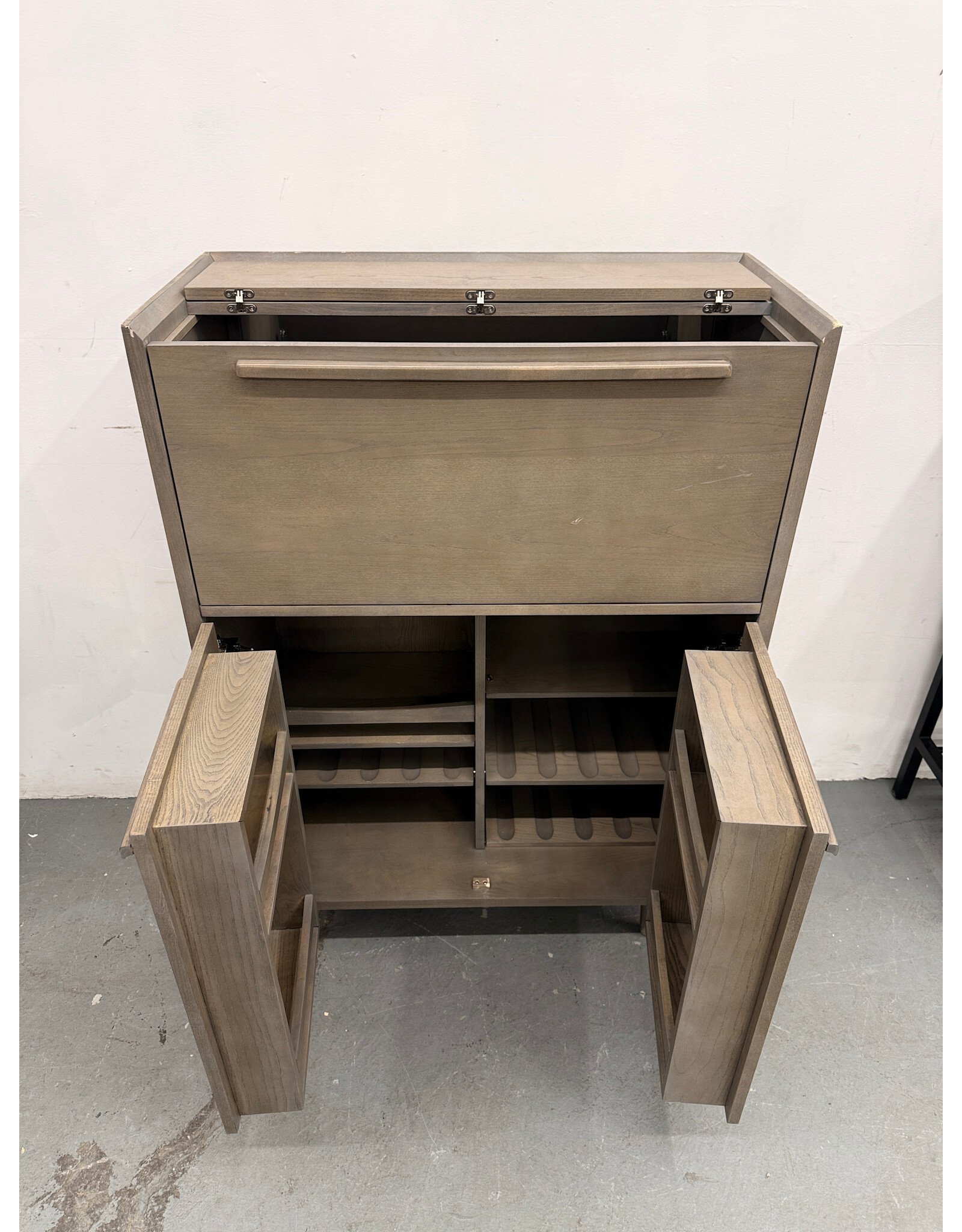 Crate&Barrel Tate Wood Bar Cabinet