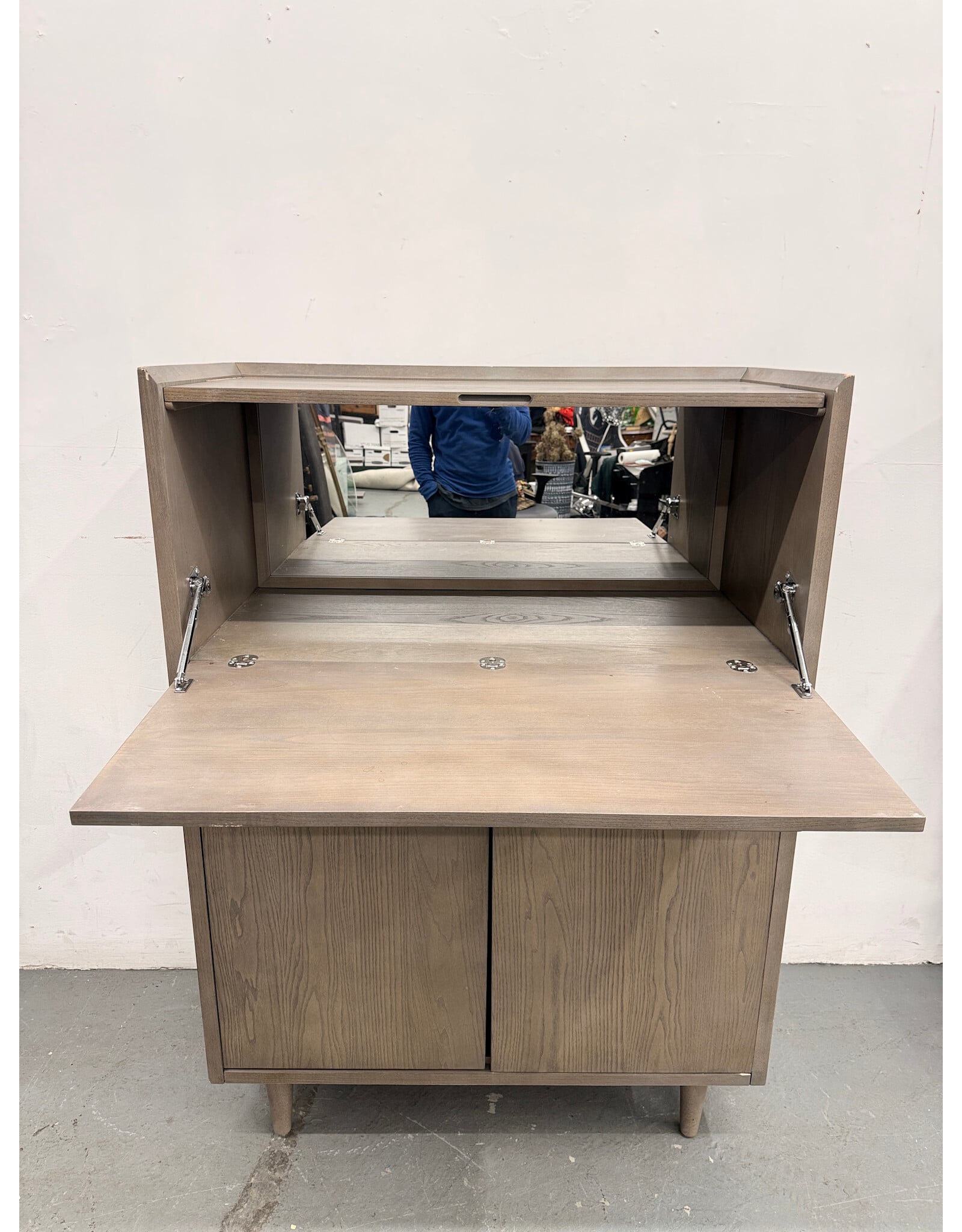 Crate&Barrel Tate Wood Bar Cabinet
