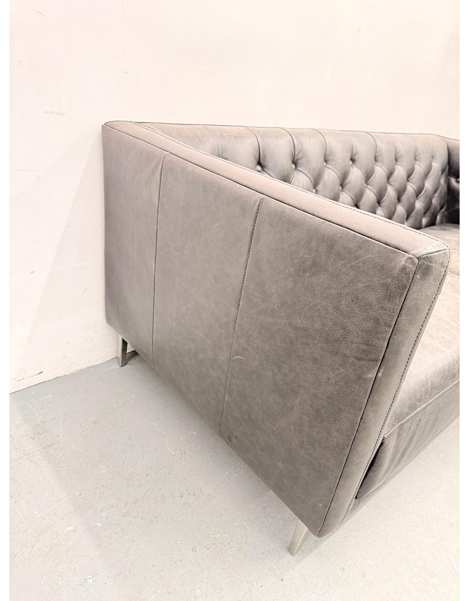 Seville Modern Tufted Leather Sofa by CB2