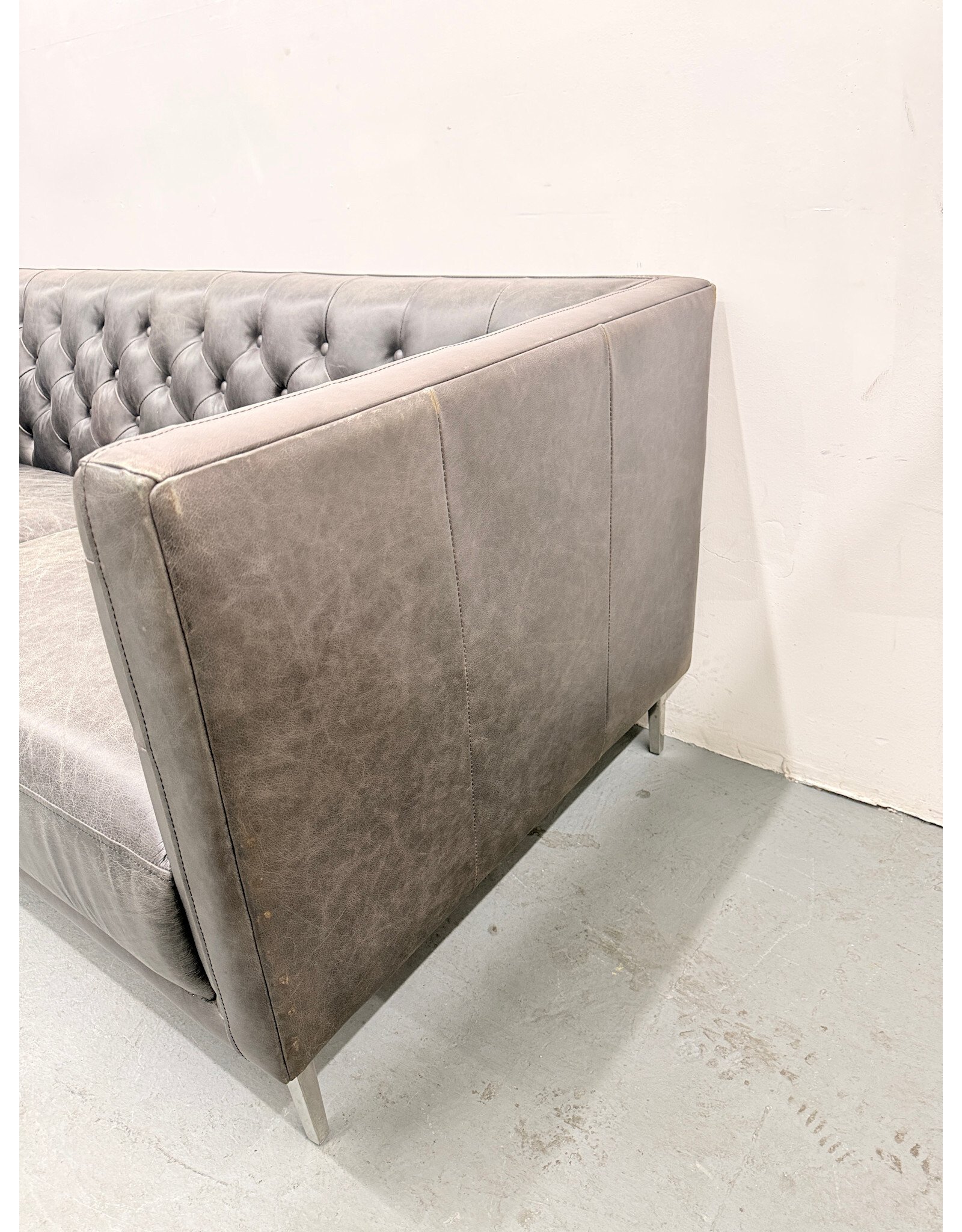 Seville Modern Tufted Leather Sofa by CB2