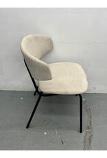 Cream Corduroy Modern Dining Chair