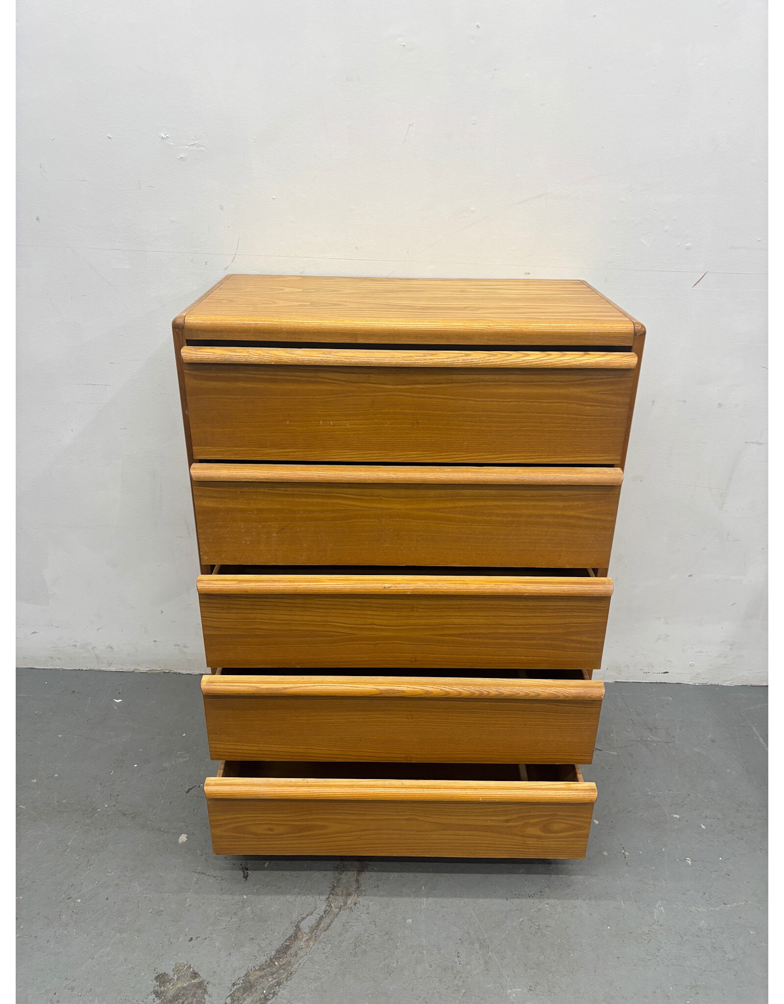 Danish Style Teak Tallboy Dresser