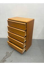 Danish Style Teak Tallboy Dresser