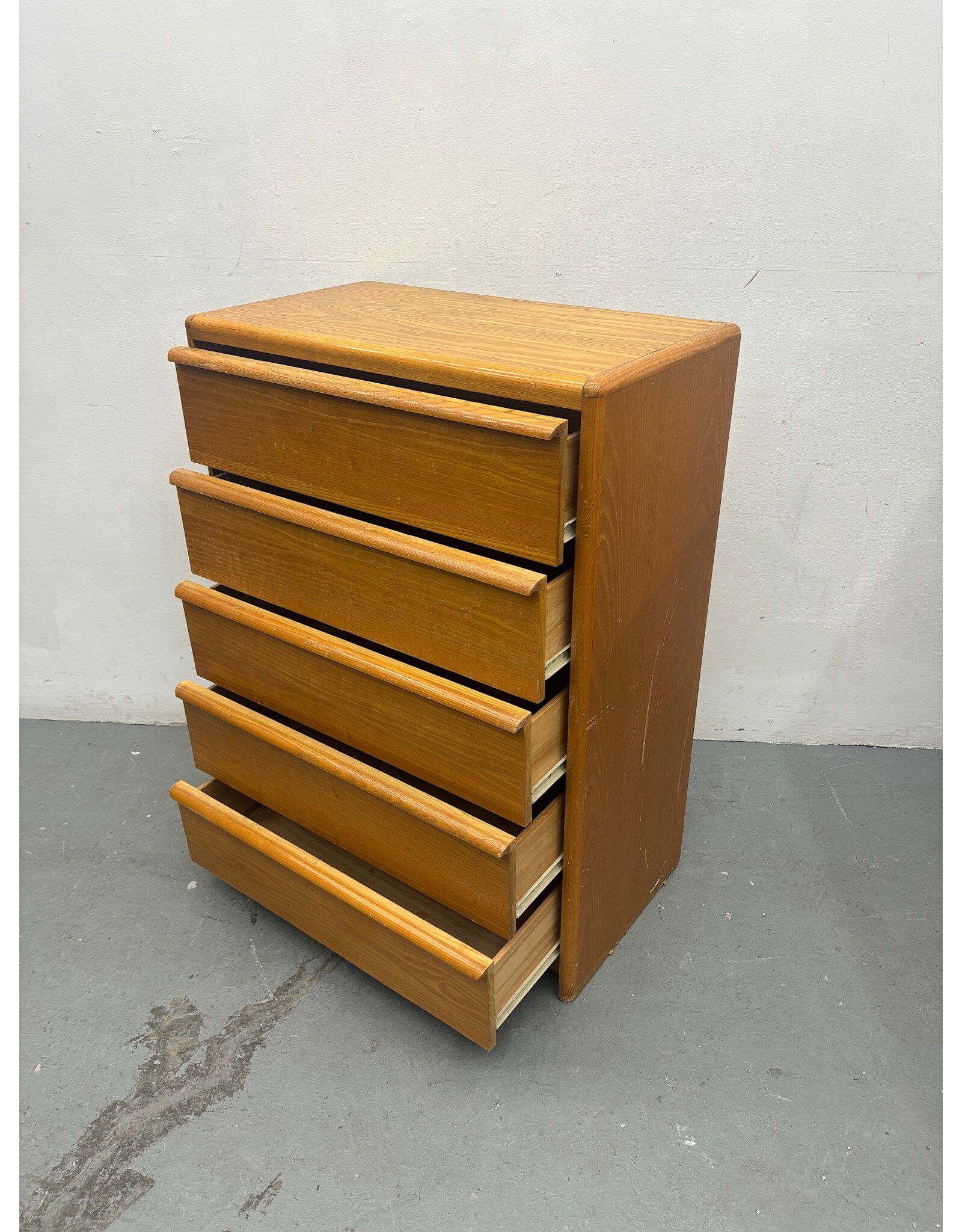 Danish Style Teak Tallboy Dresser