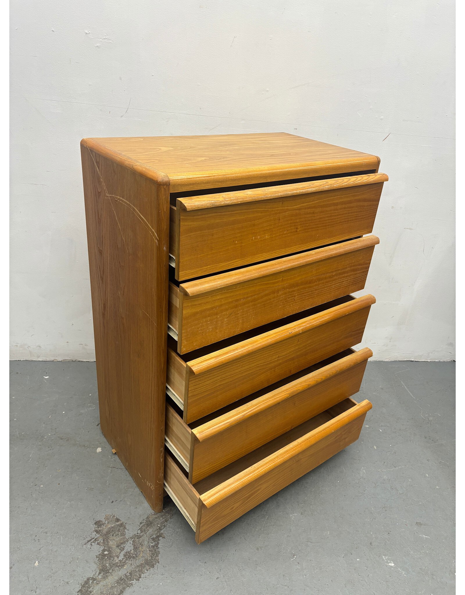 Danish Style Teak Tallboy Dresser