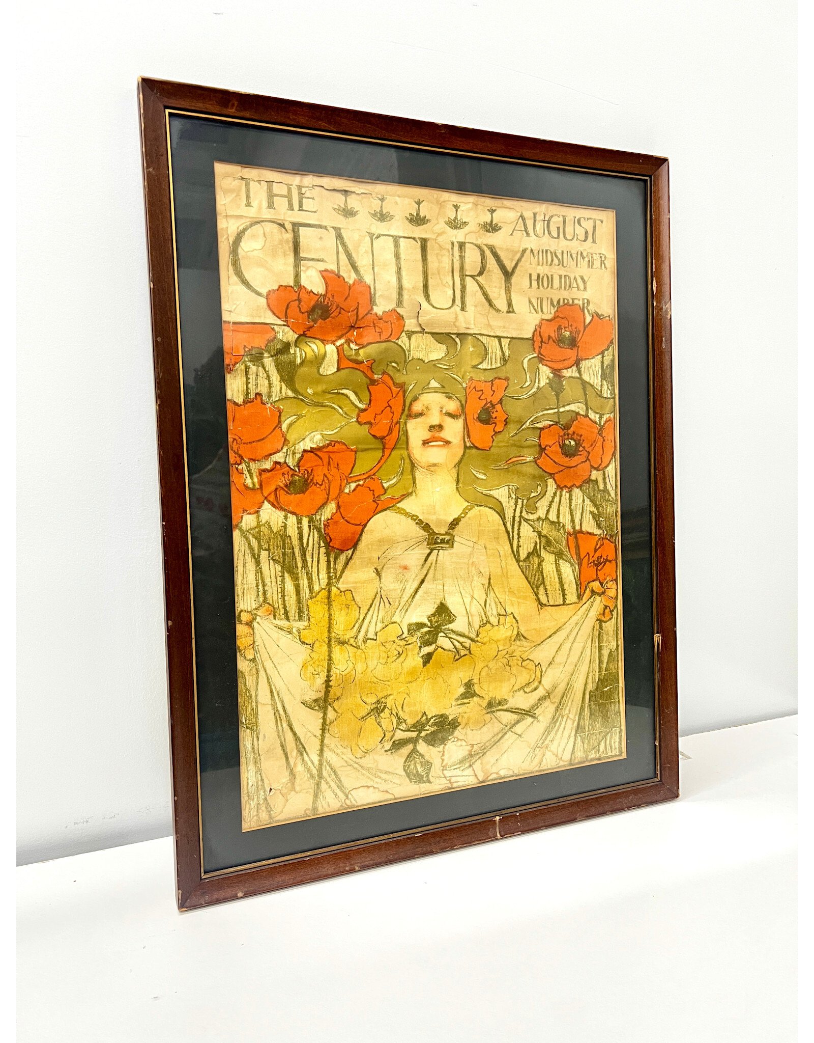 The Century, August, Midsummer Holiday Number by Joseph Christian Leyendecker, framed vintage print