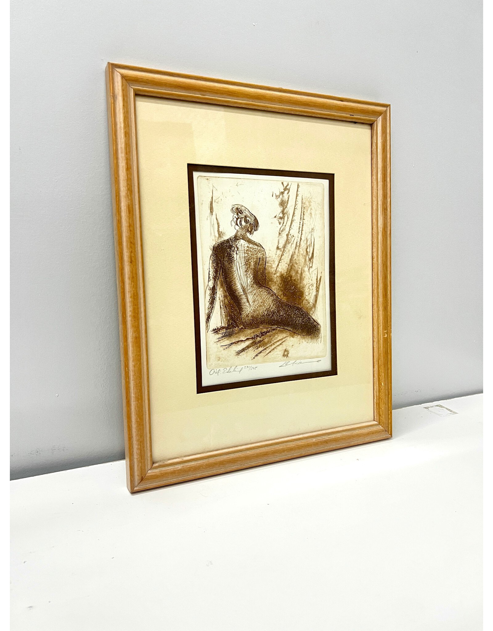 Female Nude Etching by Marianne Leslie Almasy, 241/295