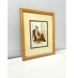 Female Nude Etching by Marianne Leslie Almasy, 241/295