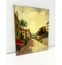 Winding Village Roads, oil on canvas, sgnd l.l.