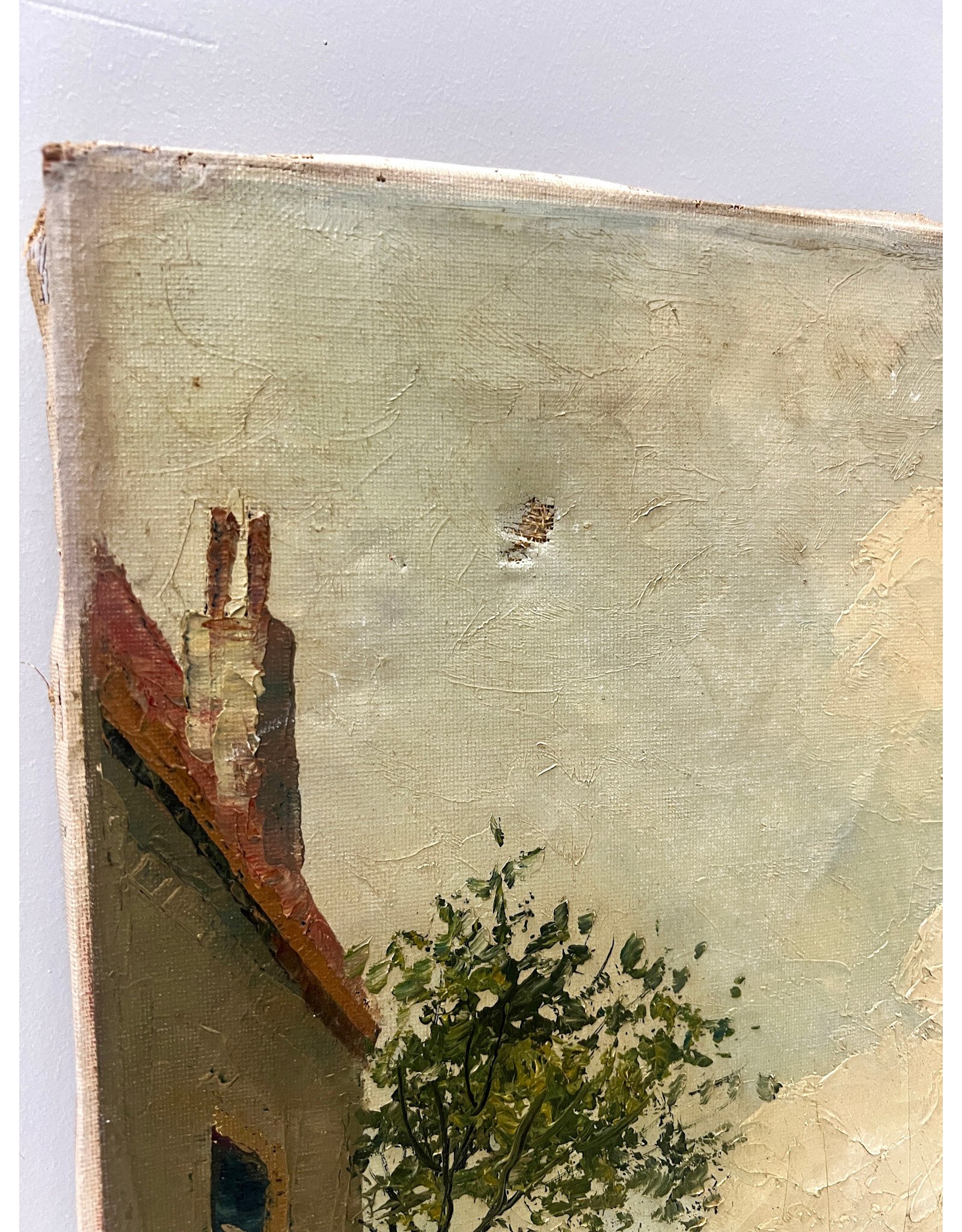 Winding Village Roads, oil on canvas, sgnd l.l.