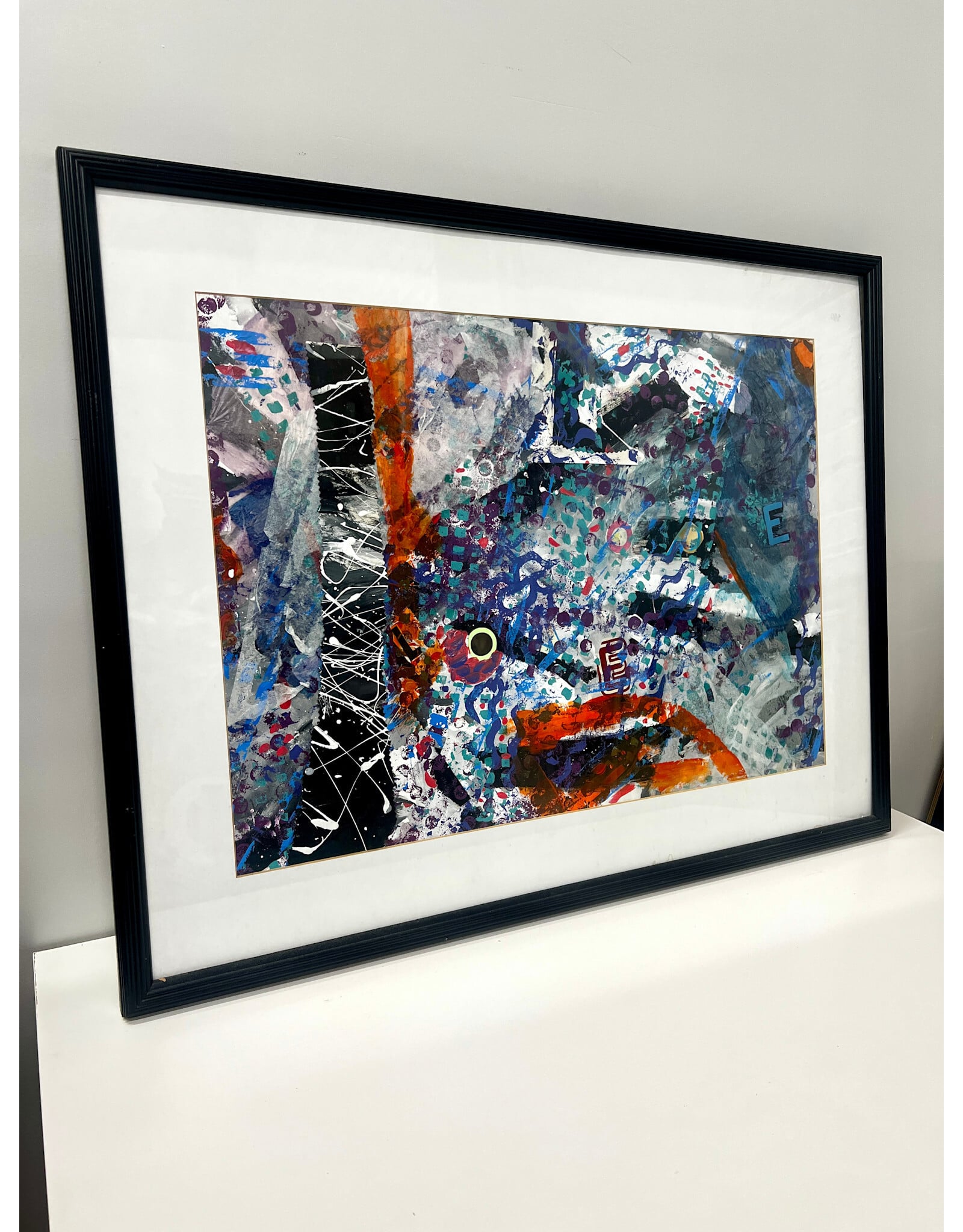 Changing Pace, framed mixed media