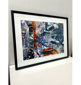 Changing Pace, framed mixed media