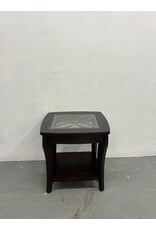 Annandale Glass Floral End Table
