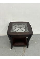 Annandale Glass Floral End Table