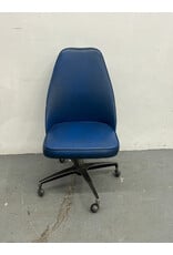 MCM Style Blue Vinyl Desk Chair