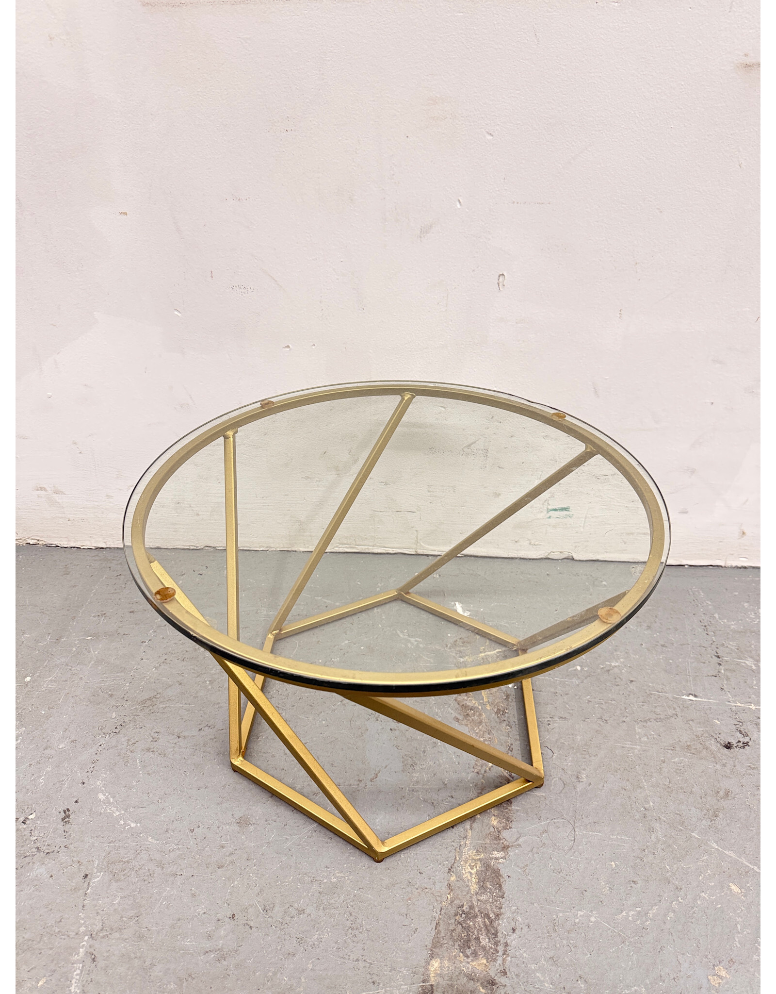 Modern Geometric Gold Coffee Table