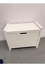 White Wooden Storage Bench