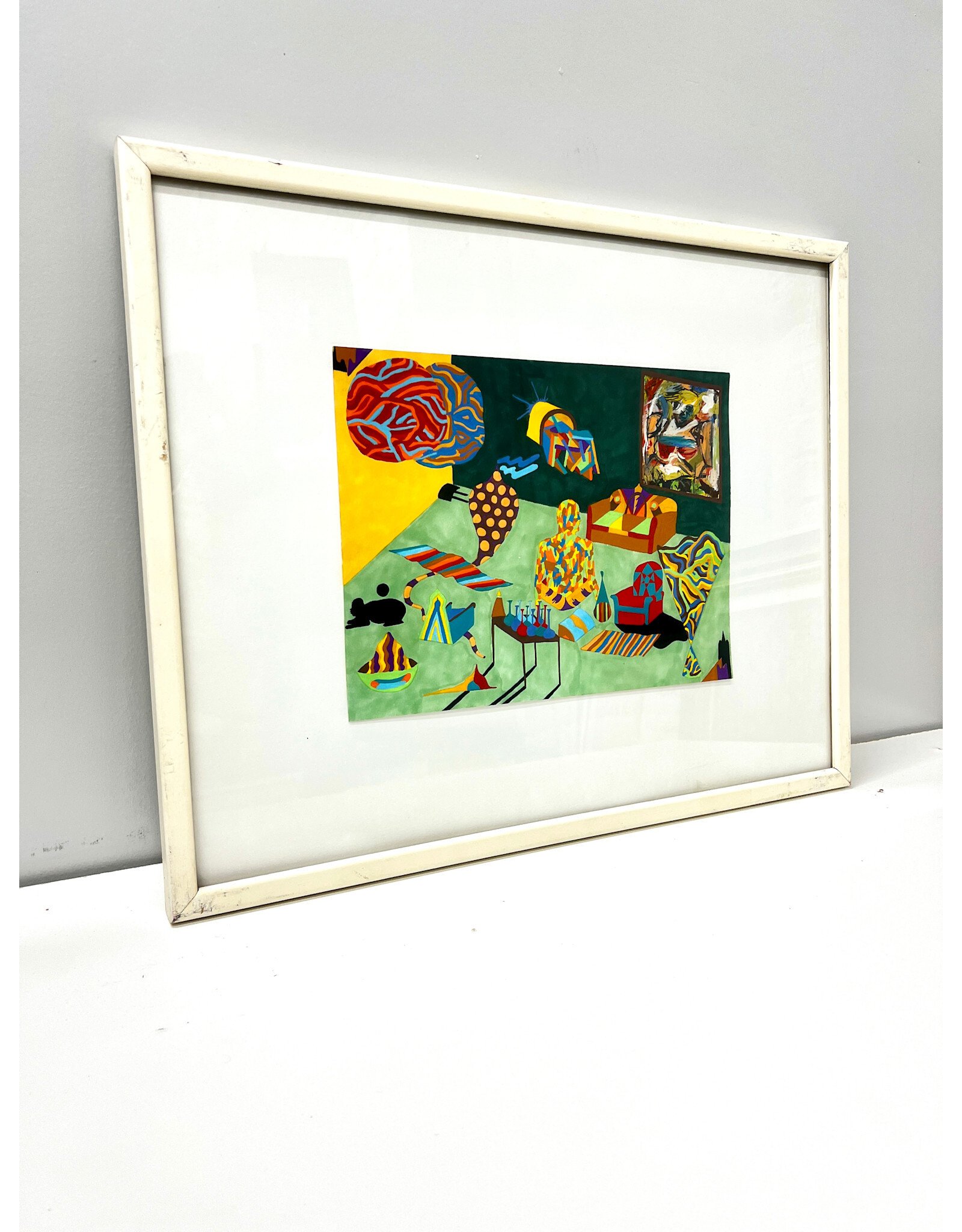 Living Room, framed painting