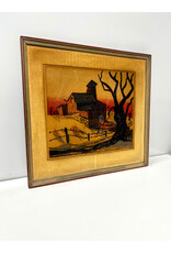 Darkening Hill by Louise Freedman, framed limited edition serigraph