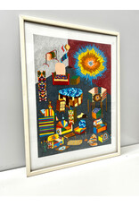 Loft, framed mixed media