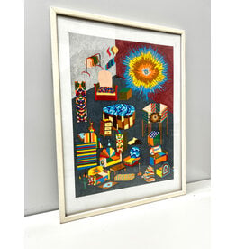 Loft, framed mixed media