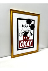 Framed Obey Style Painting