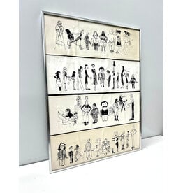 Framed Printed Collection of Caricatures