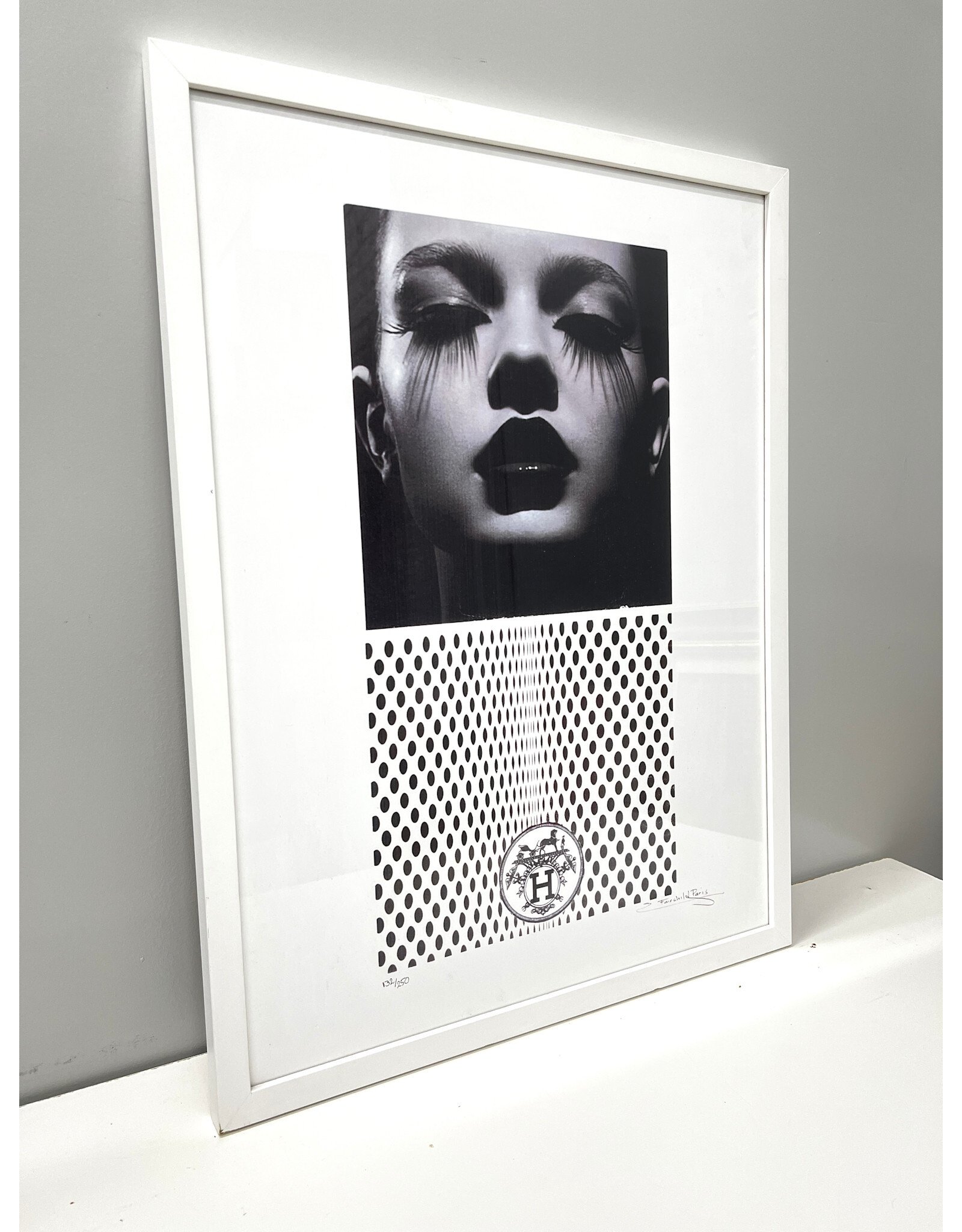 Fashion Eyelash Beauty by Fairchild Paris, framed print, sgnd 132/250