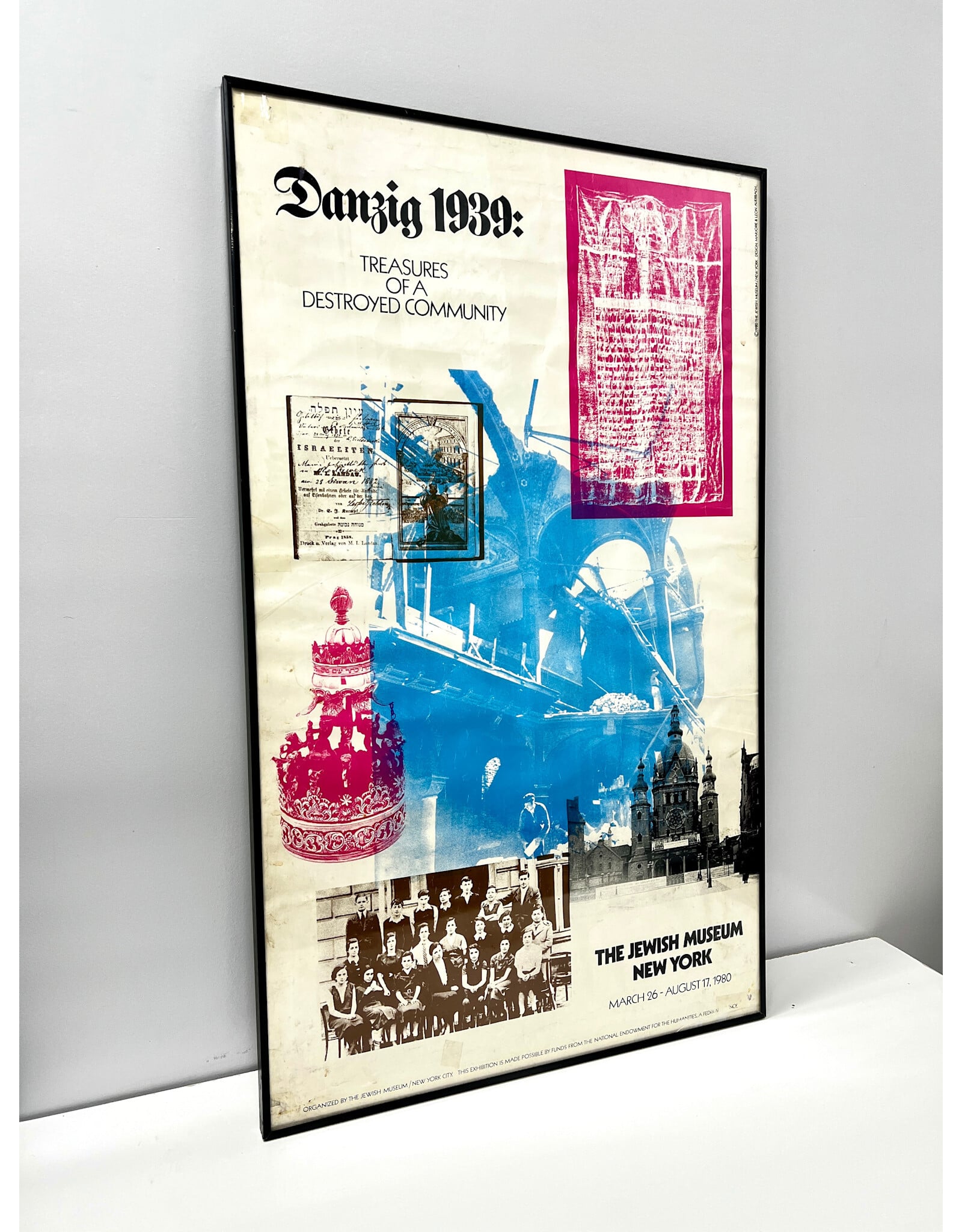 Danzig 1939: Treasures of a Destroyed Community at The Jewish Museum of New York, framed exhibition poster