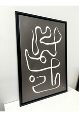 Scribble Line Abstract Print on Canvas