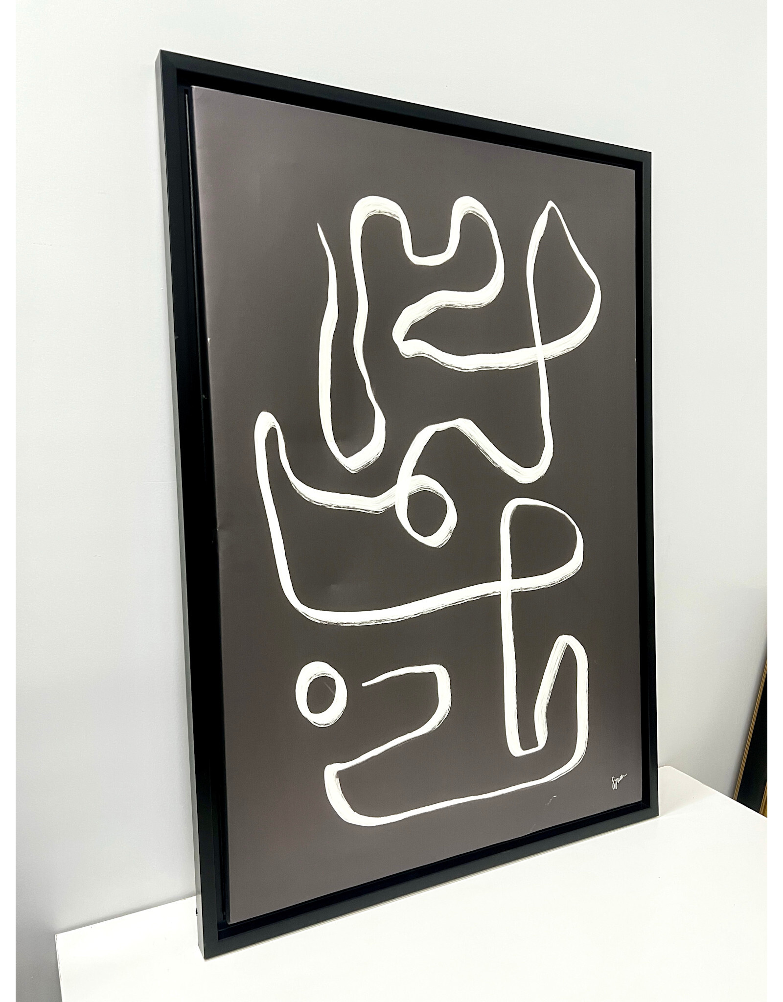 Scribble Line Abstract Print on Canvas