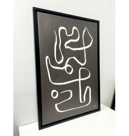 Scribble Line Abstract Print on Canvas
