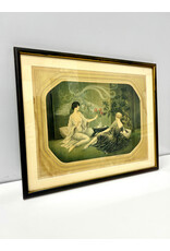 American Beauties by F. G. Henri, signed vintage lithograph