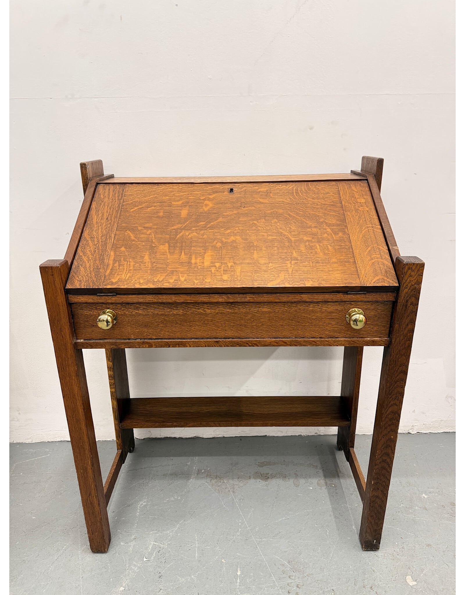 Antique Mission Oak Drop Front Arts&Carfts Secretary Desk