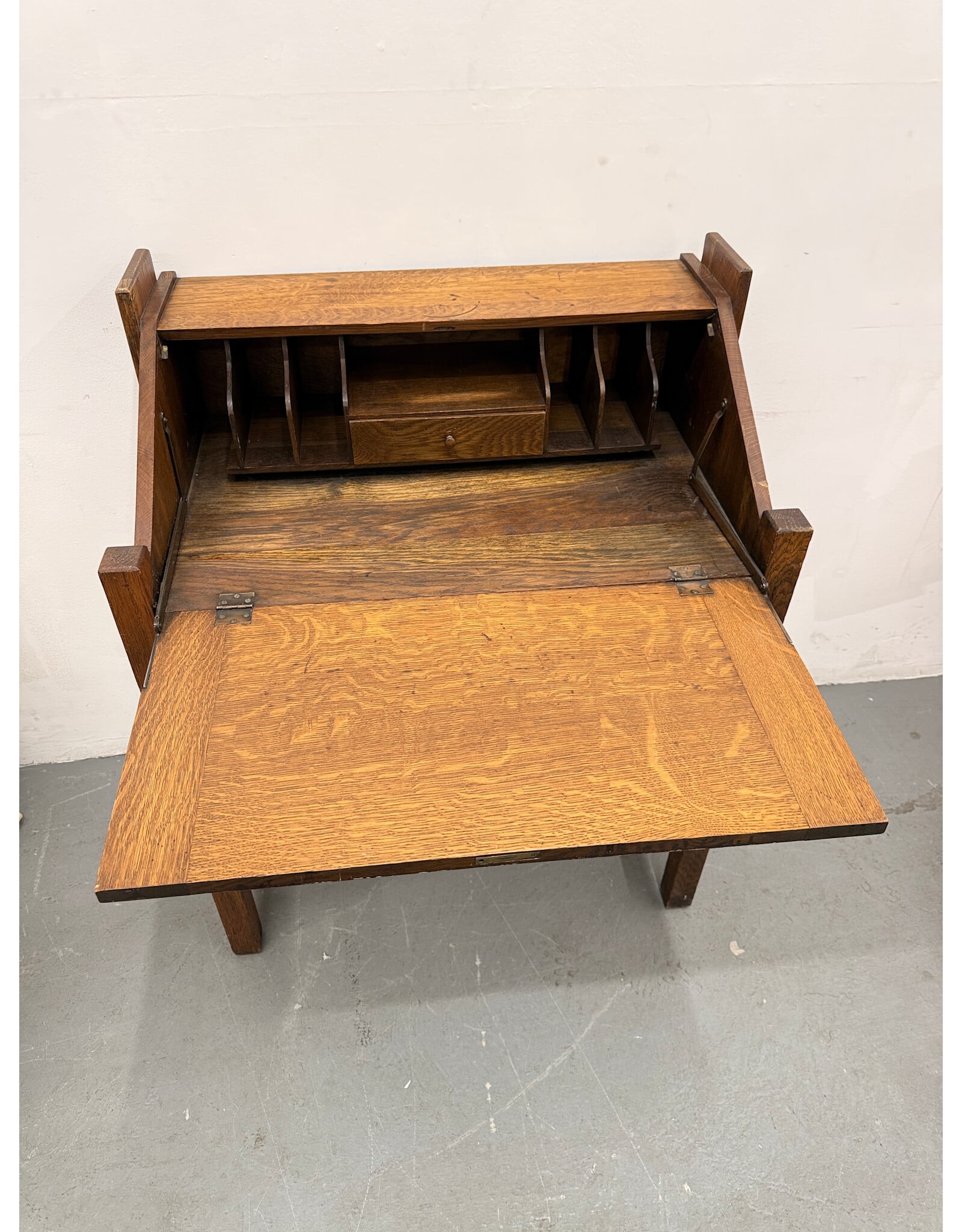 Antique Mission Oak Drop Front Arts&Carfts Secretary Desk