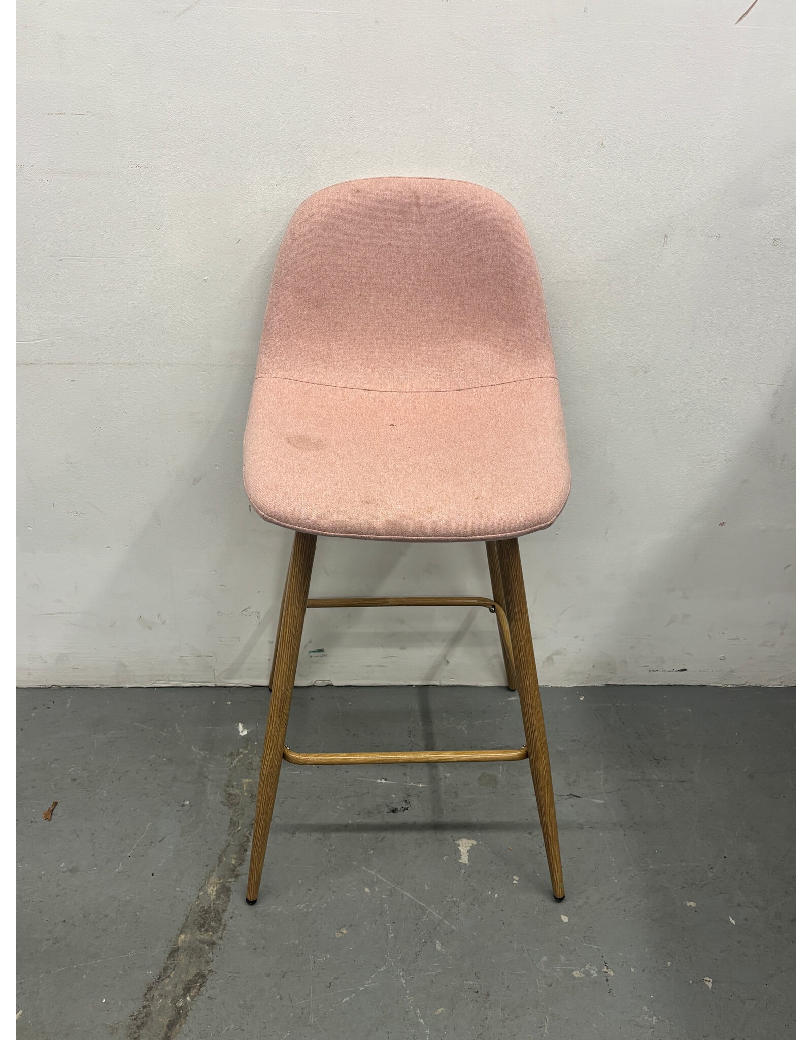 Pink Upholstered Counter Stool
