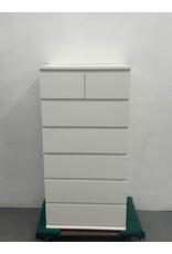 White 7 Drawer Tallboy Dresser
