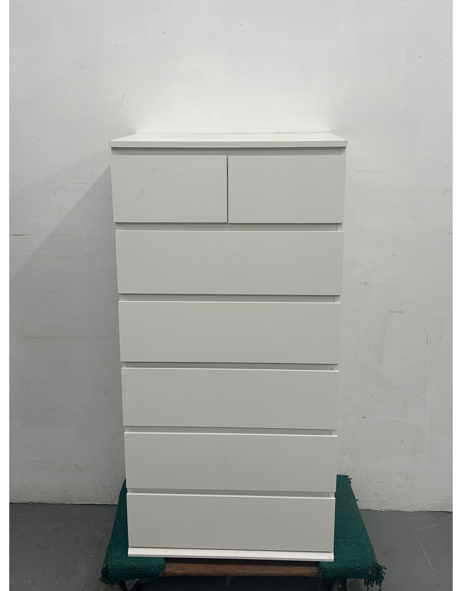 White 7 Drawer Tallboy Dresser