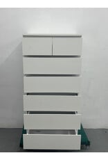 White 7 Drawer Tallboy Dresser