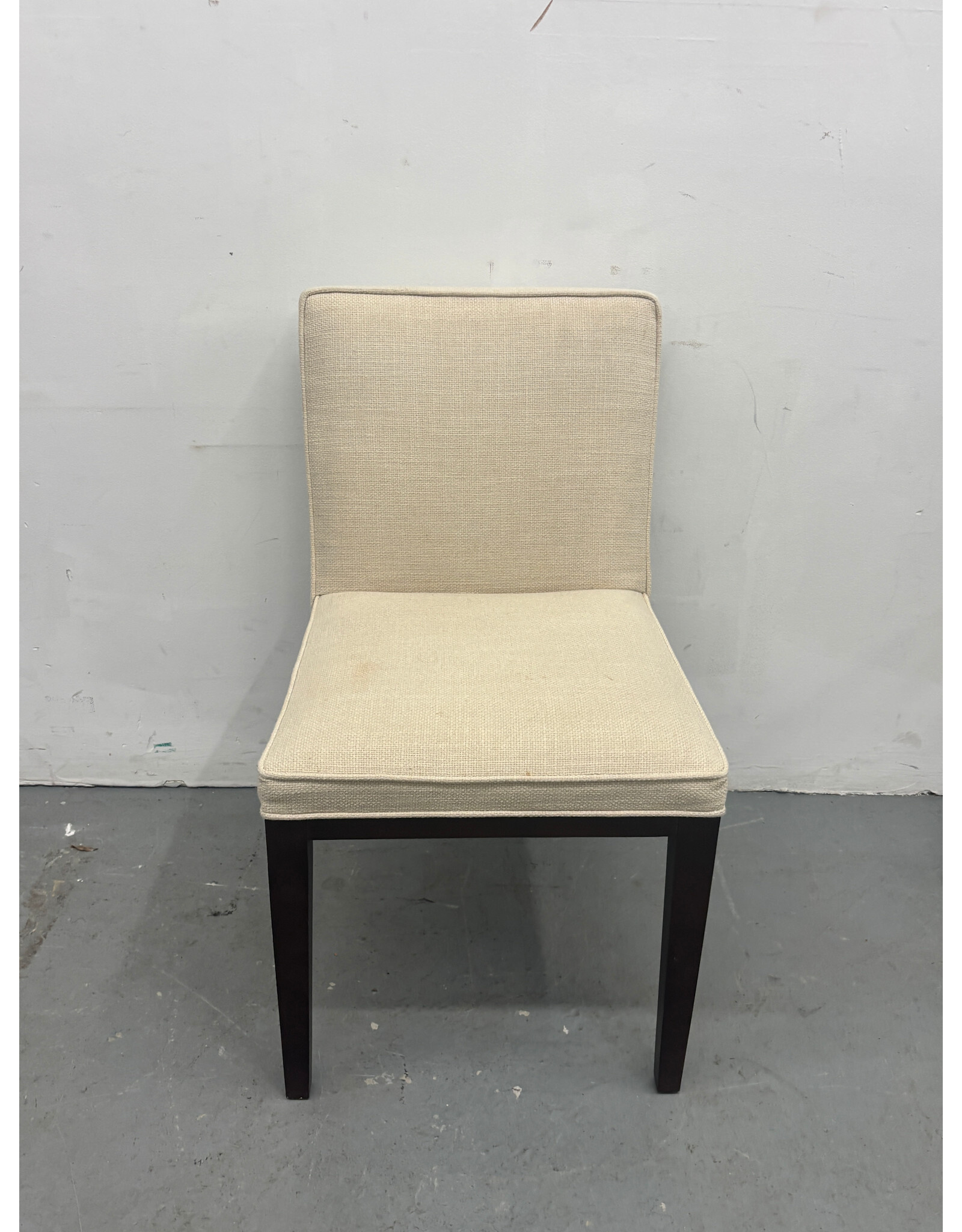 Cream Linen Dining Chair