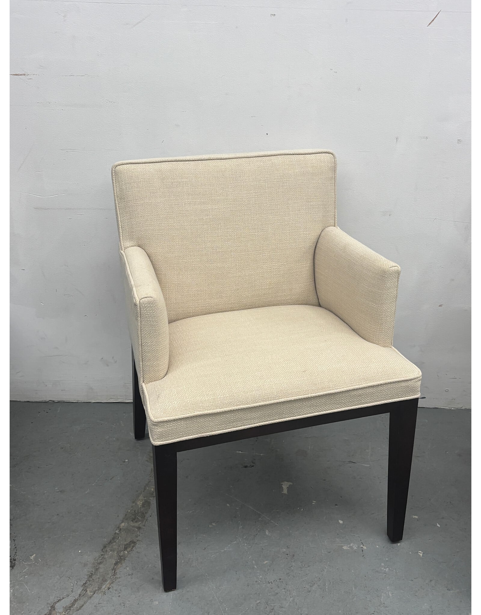 Cream Linen Captain Chair