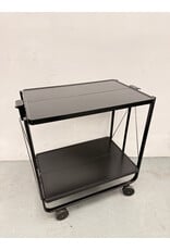 Black Metal Leifheit Folding Sidecar Serving Trolley