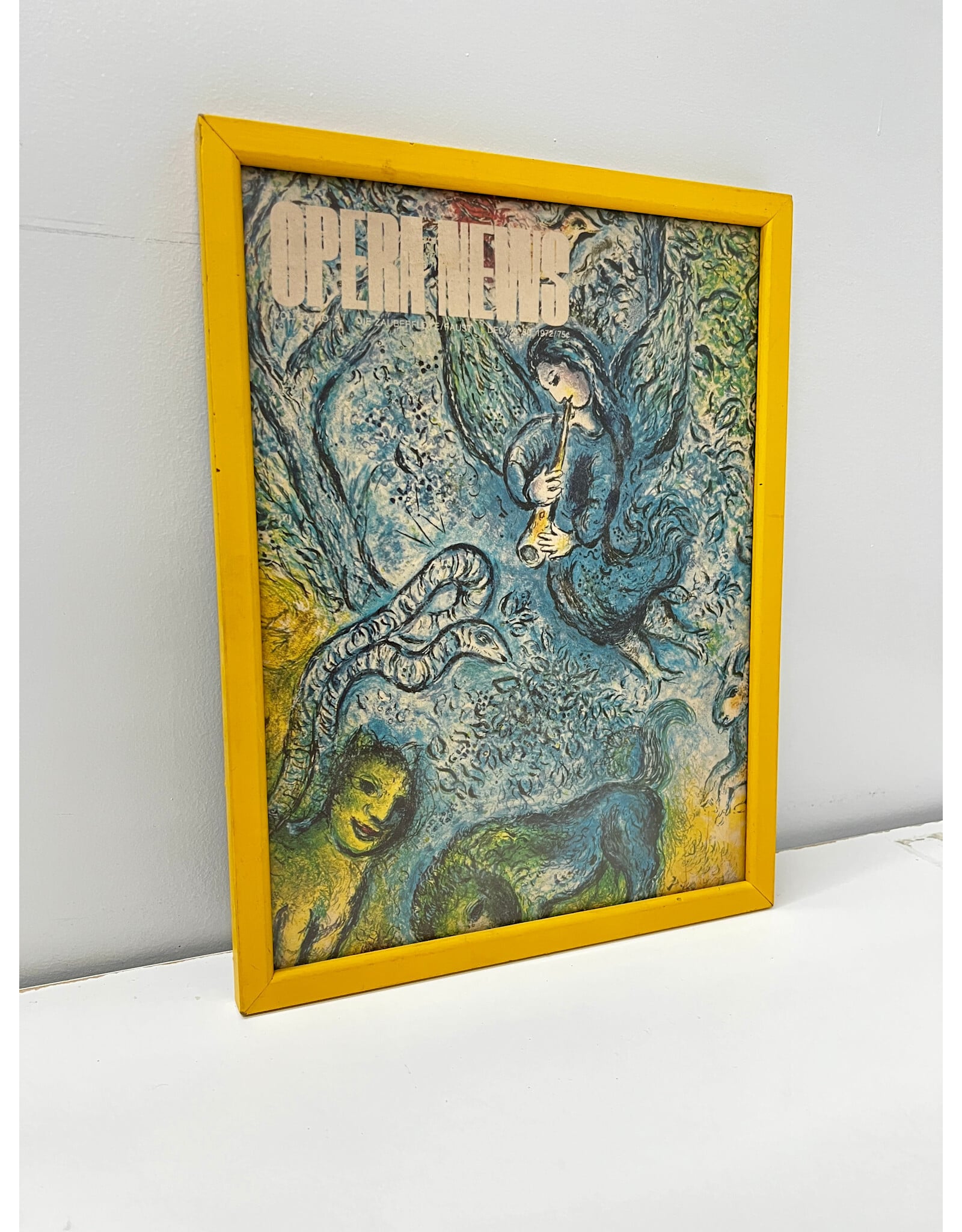 Framed Metropolitan Opera Magazine Cover ft. The Magic Flute by Marc Chagall