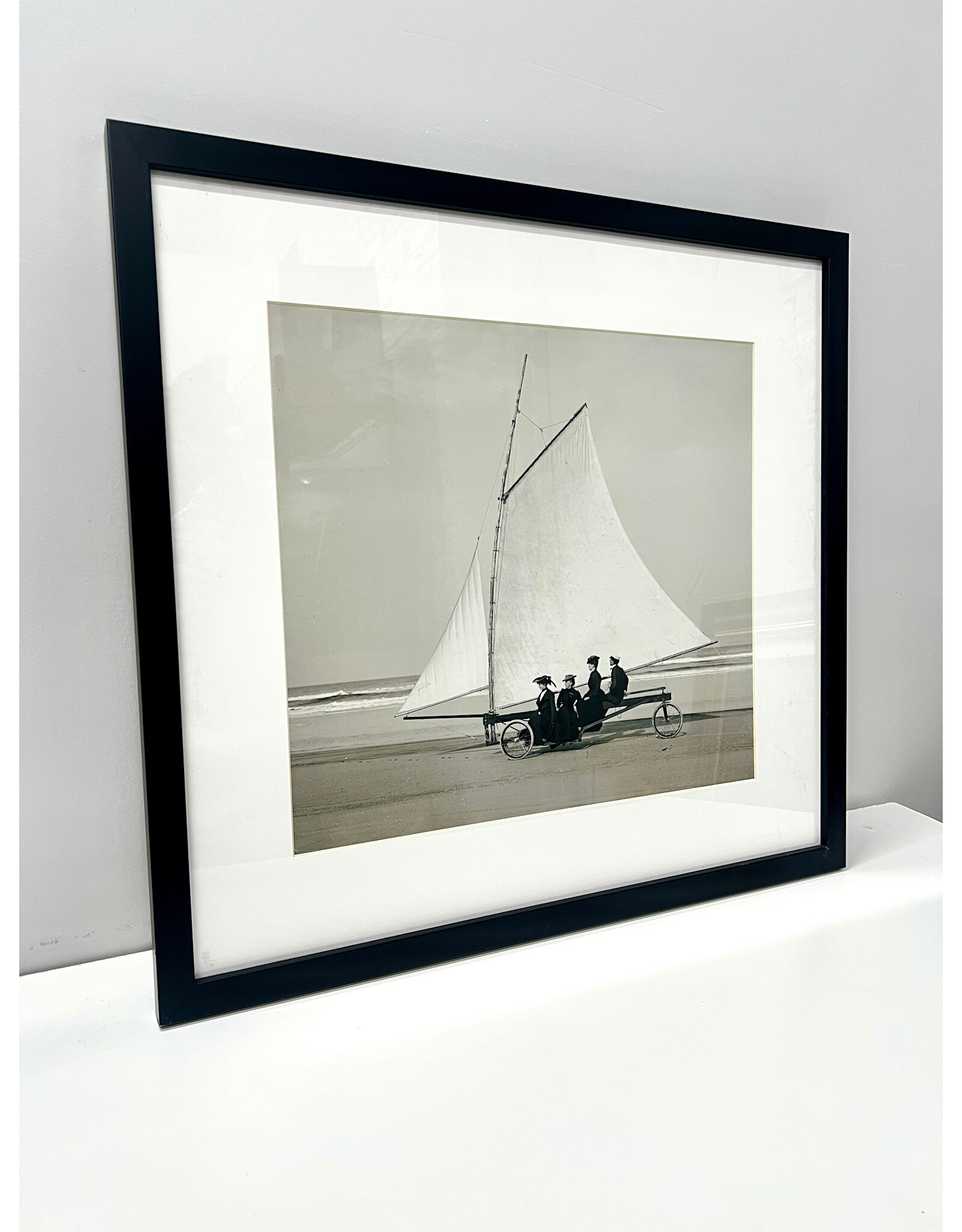 Sailing on the Beach, Ormond, Florida, framed print