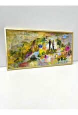 Positano, Italy, framed oil on canvas, sgnd M. Vernier